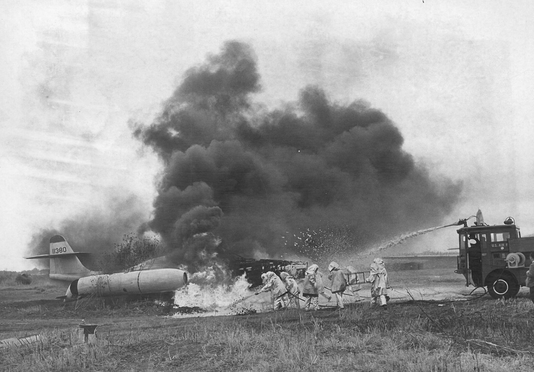 Rehearsing Air Crash Fire Fighting